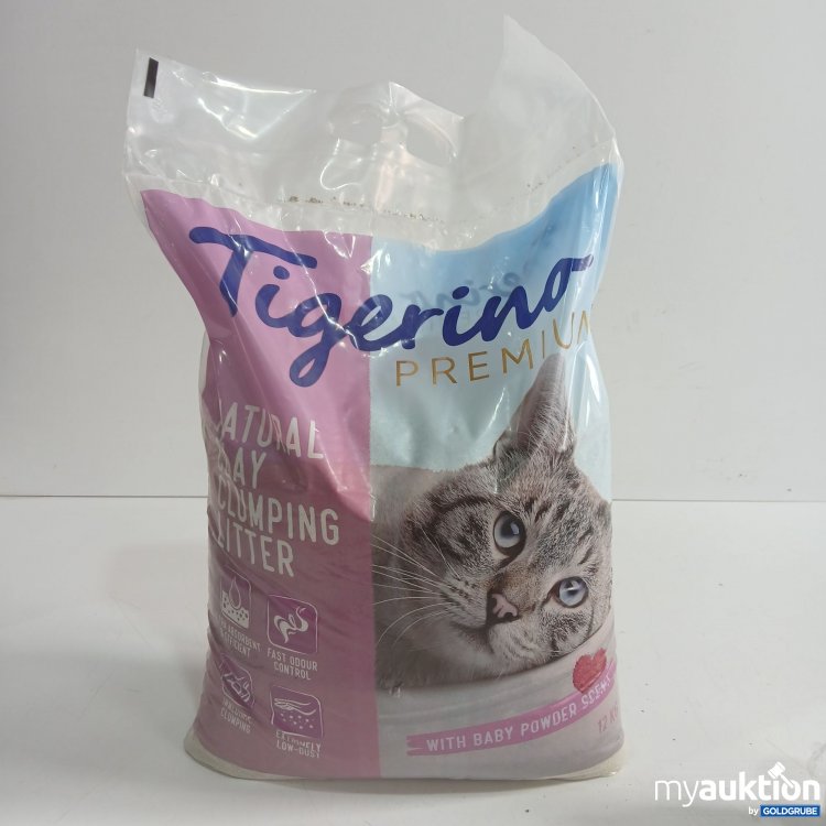 Artikel Nr. 958380: Tigerino Premium Natural Clay Clumping Litter with Baby Powder Scent 12kg
