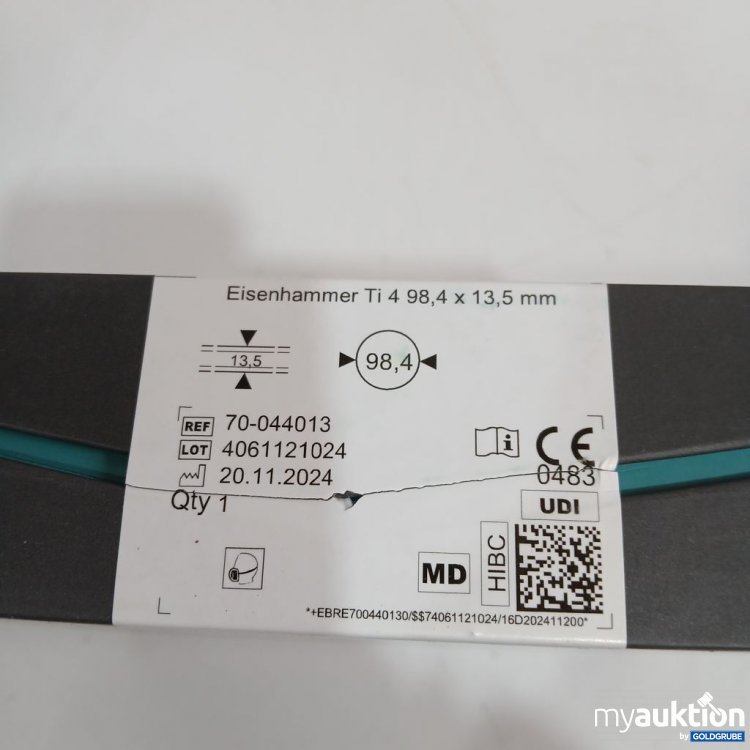 Artikel Nr. 442381: Dental Ti4 Eisenhammer 98,4x13,5mm