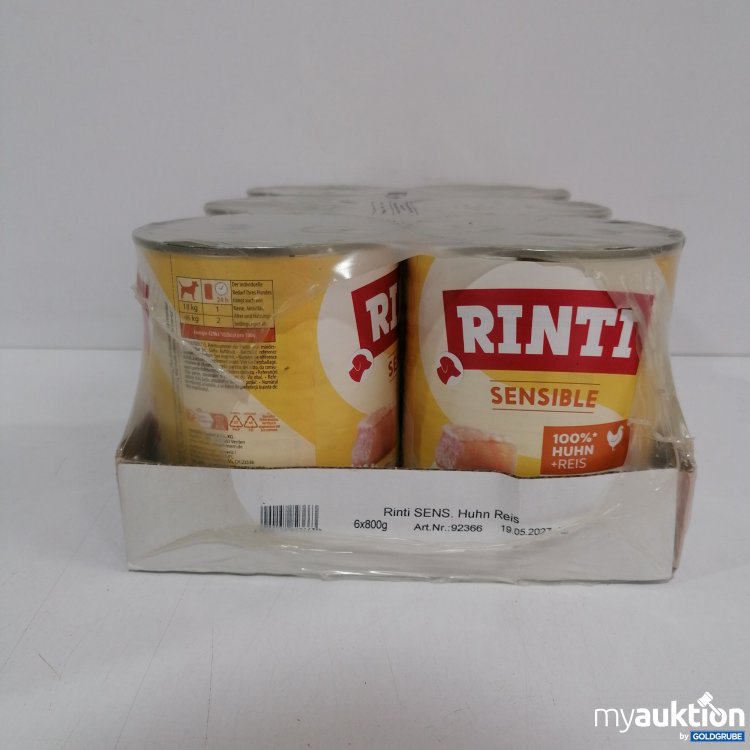 Artikel Nr. 844381: Rinti Sensible Huhn + Reis 6x800g 