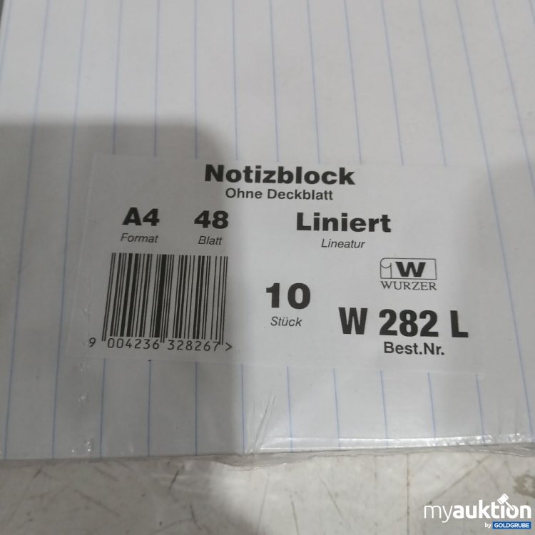 Artikel Nr. 934381 Artikel Nr. 934381: Würzer Notizblock A4 Lininiert W 10W 282l
