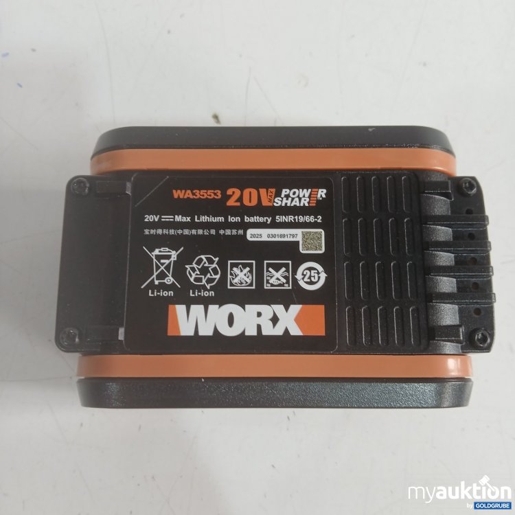 Artikel Nr. 465382 Artikel Nr. 465382: WORX 20V Power Share Akku 8.0 Ah