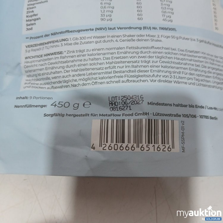 Artikel Nr. 469383: metaflow Stoffwechselshake Pfirsich-Maracuja 450 g