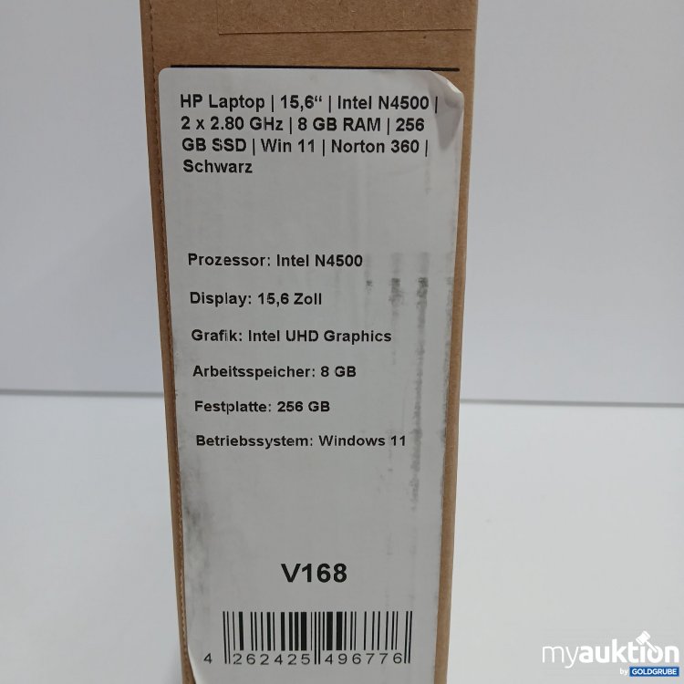 Artikel Nr. 867383 Artikel Nr. 867383: HP Laptop 15.6" Intel N4500 2x2.80GHz 8GB RAM 256GB SSD Win11 Norton 360