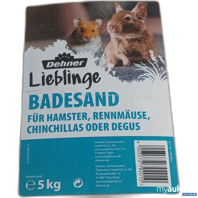 Artikel Nr. 958383: Lieblinge Badesand für Hamster, Rennmäuse, Chinchillas oder Degus 5kg 