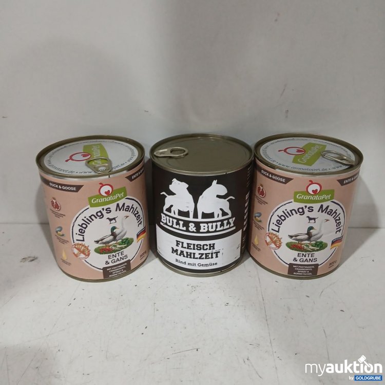 Artikel Nr. 978383: GranataPet Lieblings Mahlzeit Ente & Gans Bull Bully Fleisch 3x 800g