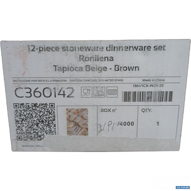 Artikel Nr. 996383 Artikel Nr. 996383: Sklum 12 Piece stoneware dinnerware set Ronilena Tapioca beige brown C360142
