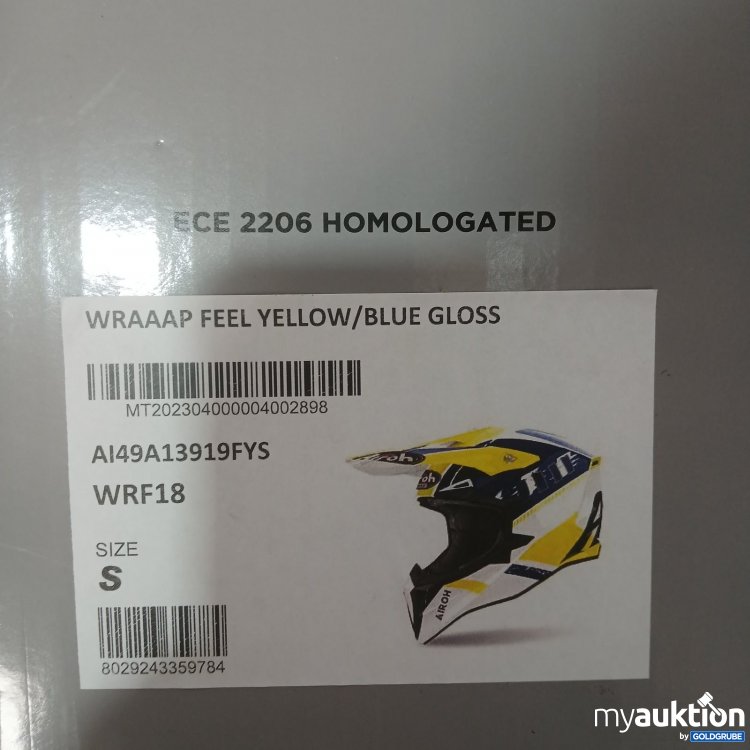 Artikel Nr. 465384 Artikel Nr. 465384: Airoh Helm Wraaap Feel Yellow/Blue Gloss Größe S
