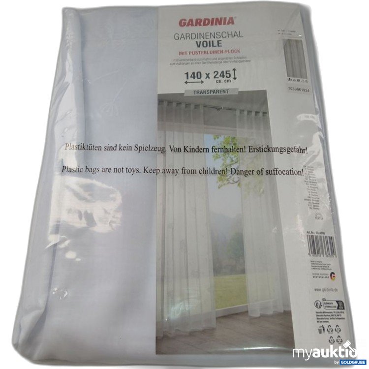 Artikel Nr. 447385 Artikel Nr. 447385: GARDINIA Gardinenschal Voile Transparent 140x245 cm