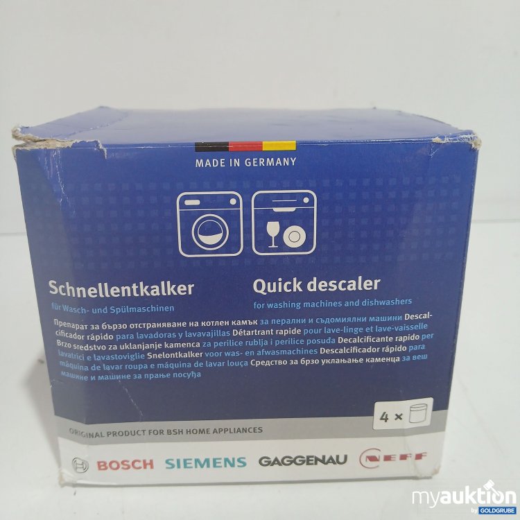 Artikel Nr. 519385 Artikel Nr. 519385: Bosch Schnellentkalker 4x250g