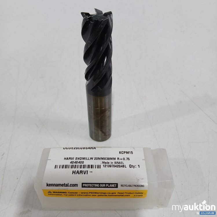 Artikel Nr. 872386 Artikel Nr. 872386: Kennanetal Harvi Endmillw 20mm x 38mm R=0.75