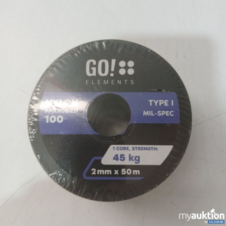 Artikel Nr. 933386 Artikel Nr. 933386: GO! Elements Nylon Paracord 100 Type I Mil-Spec 2mmx50m Farbe Olive