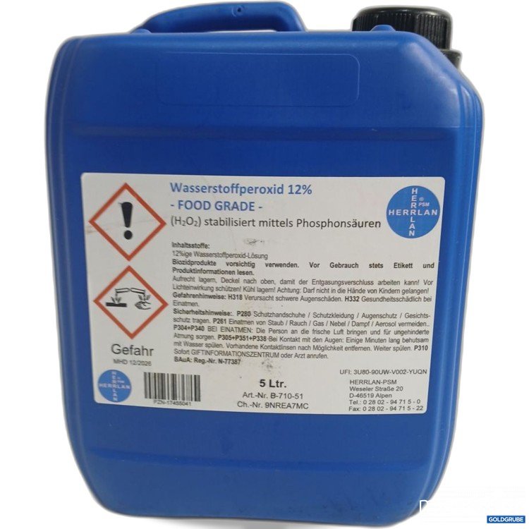 Artikel Nr. 953386: Herrlan Wasserstoffperoxid 12% Food Grade 5 l