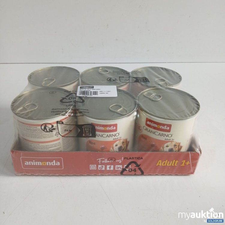 Artikel Nr. 958386: Animonda GranCarno Adul 1+ Hundefutter Rind 6x800g