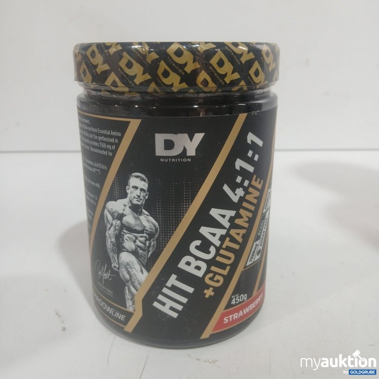 Artikel Nr. 988386 Artikel Nr. 988386: DY Nutrition Hit BCAA 4:1:1 + Glutamine Strawberry 450g