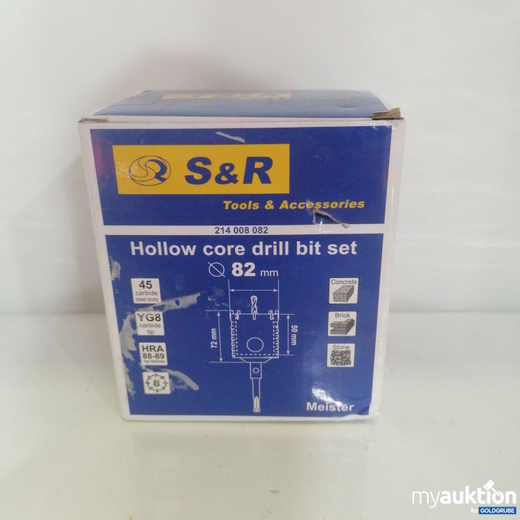 Artikel Nr. 754387 Artikel Nr. 754387: S&R Hollow core drill bit set