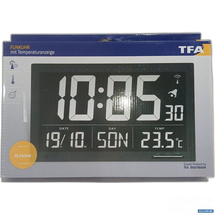 Artikel Nr. 916387: TFA Funkuhr mit Temperaturanzeige XL-Format 