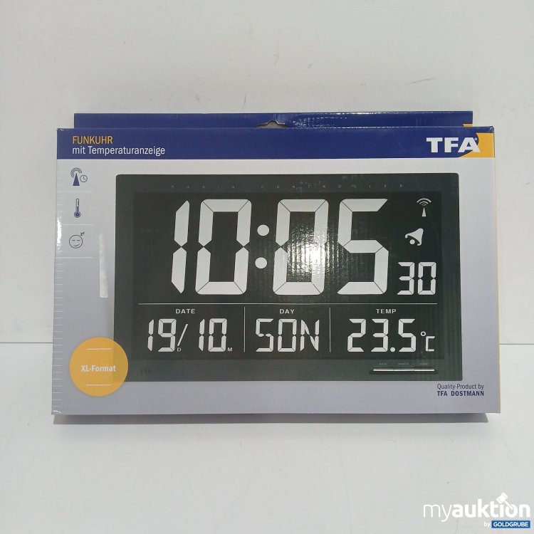 Artikel Nr. 916387: TFA Funkuhr mit Temperaturanzeige XL-Format 