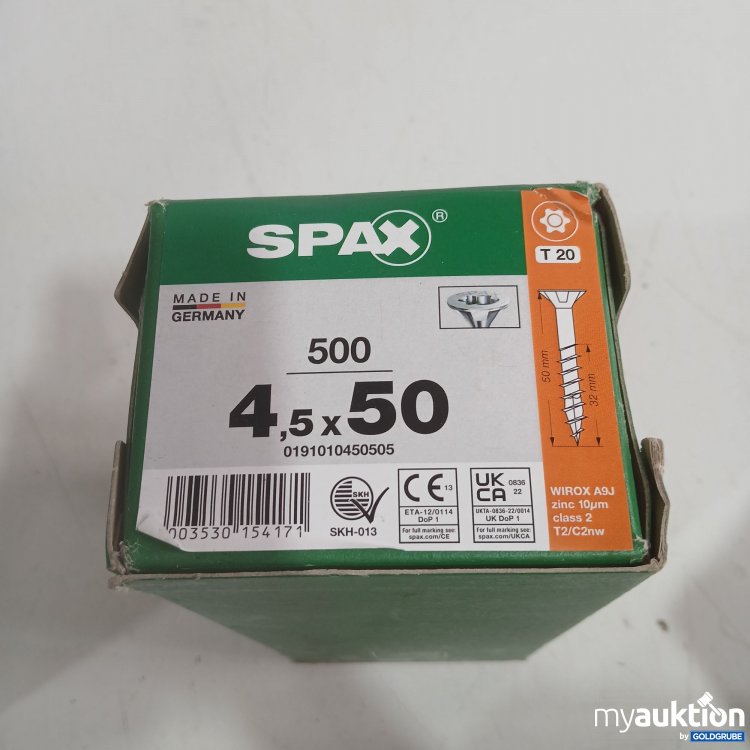 Artikel Nr. 991387 Artikel Nr. 991387: Spax Schrauben 4x50 T20 500Stk