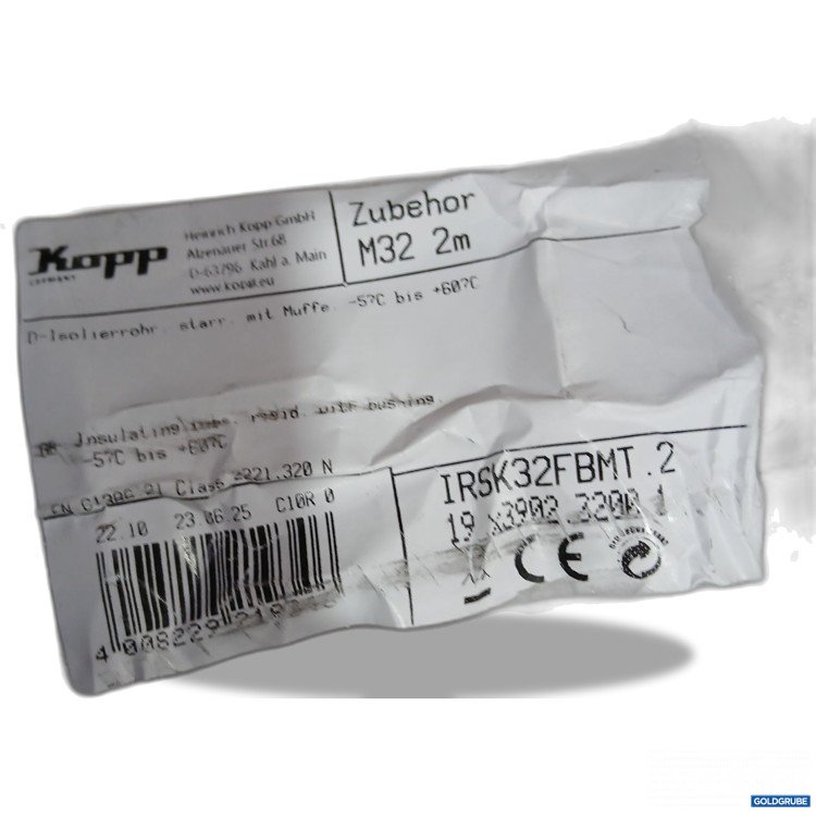 Artikel Nr. 441388: Kopp Isolierrohr  Starr mit Muffe M32 2m 19stk