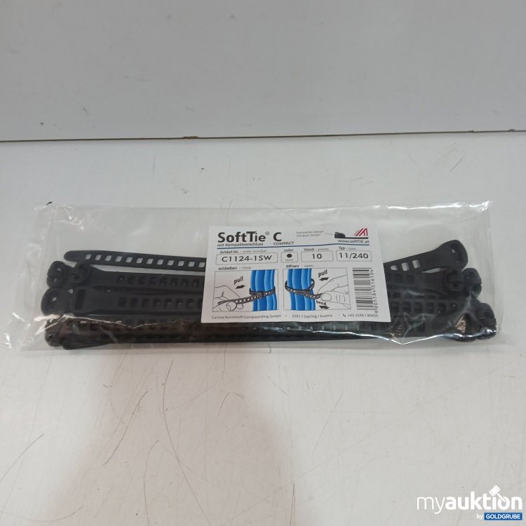 Artikel Nr. 468388: 10Stk SoftTie C Kabelbinder schwarz Type 11/240