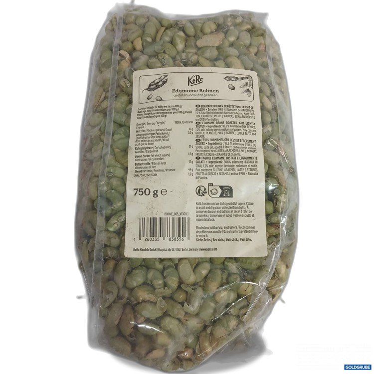 Artikel Nr. 979388 Artikel Nr. 979388: KoRo Edamame Bohnen geröstet & leicht gesalzen 750g