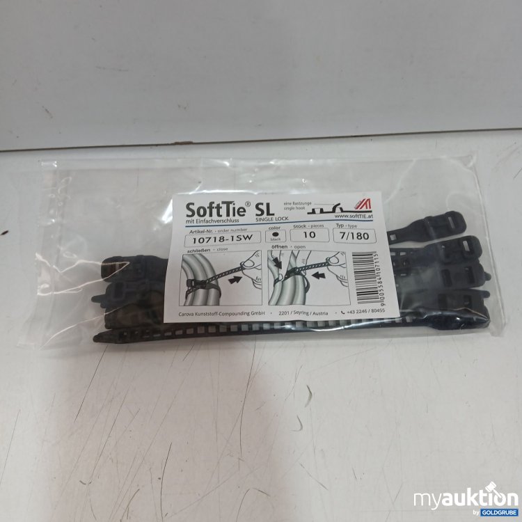 Artikel Nr. 468389: 10Stk SoftTie SL Kabelbinder schwarz type 7/180