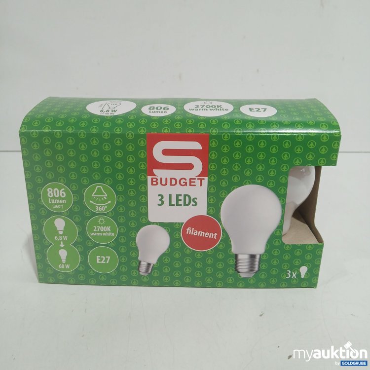 Artikel Nr. 525389 Artikel Nr. 525389: SBudget 3LEDs filament E27