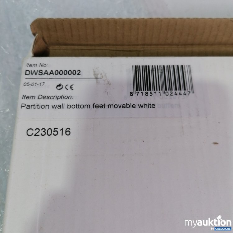 Artikel Nr. 805389 Artikel Nr. 805389: Partition wall bottom feet movable white DWSAA000002