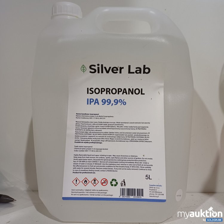 Artikel Nr. 985389 Artikel Nr. 985389: Silver Lab Isopropanol (IPA), universelles Reinigungs- und Entfettungsmittel, 5L