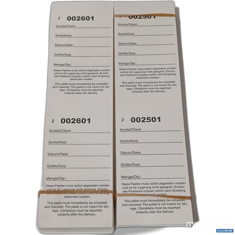 Artikel Nr. 523390: Etiketten für Paletten 200 Stück 15x8cm