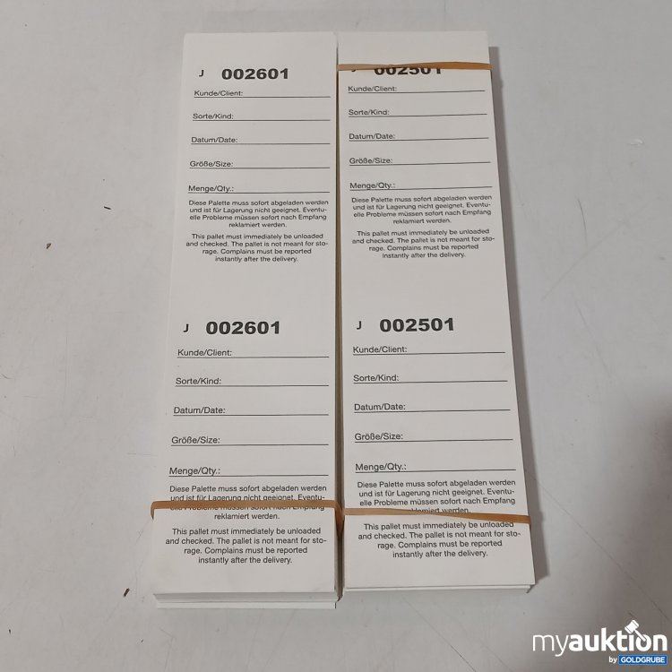 Artikel Nr. 523390: Etiketten für Paletten 200 Stück 15x8cm