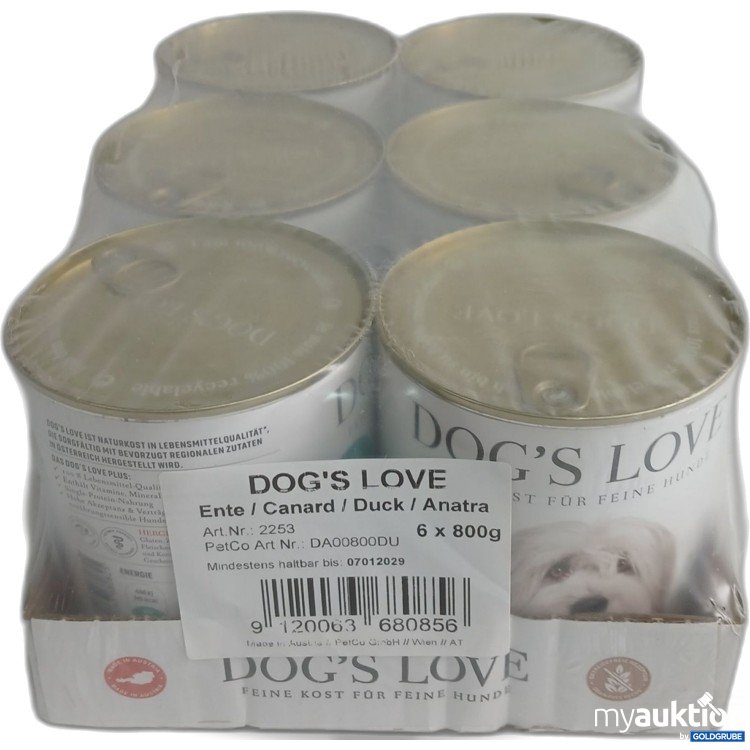 Artikel Nr. 990390: Dogs Love Hundefutter Ente 6x800g