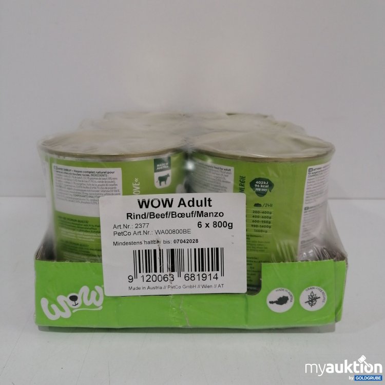 Artikel Nr. 844391: WOW Adult Rind 6x800g