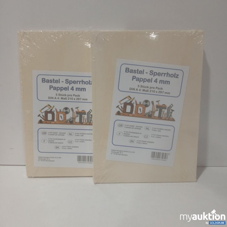 Artikel Nr. 873391: Bastel - Sperrholz Pappel 4mm 2x 5 Stk.