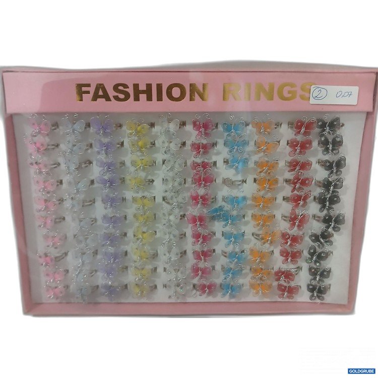 Artikel Nr. 929391: Fashion Ringe Schmetterling div. Farben 100Stk