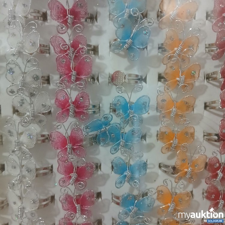 Artikel Nr. 929391: Fashion Ringe Schmetterling div. Farben 100Stk
