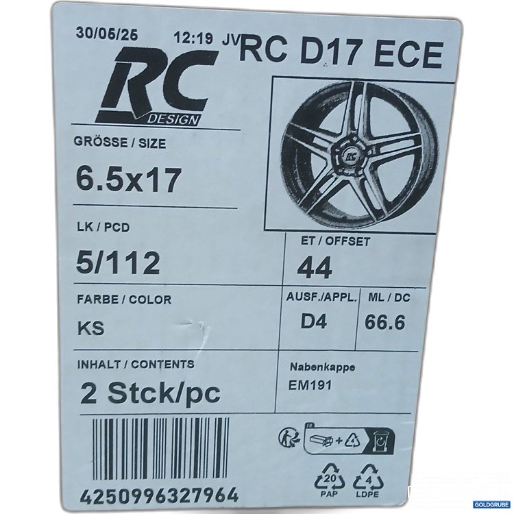 Artikel Nr. 971391 Artikel Nr. 971391: RC Desing RC D17 ECE 6.5x17 Farbe KS 2Stk