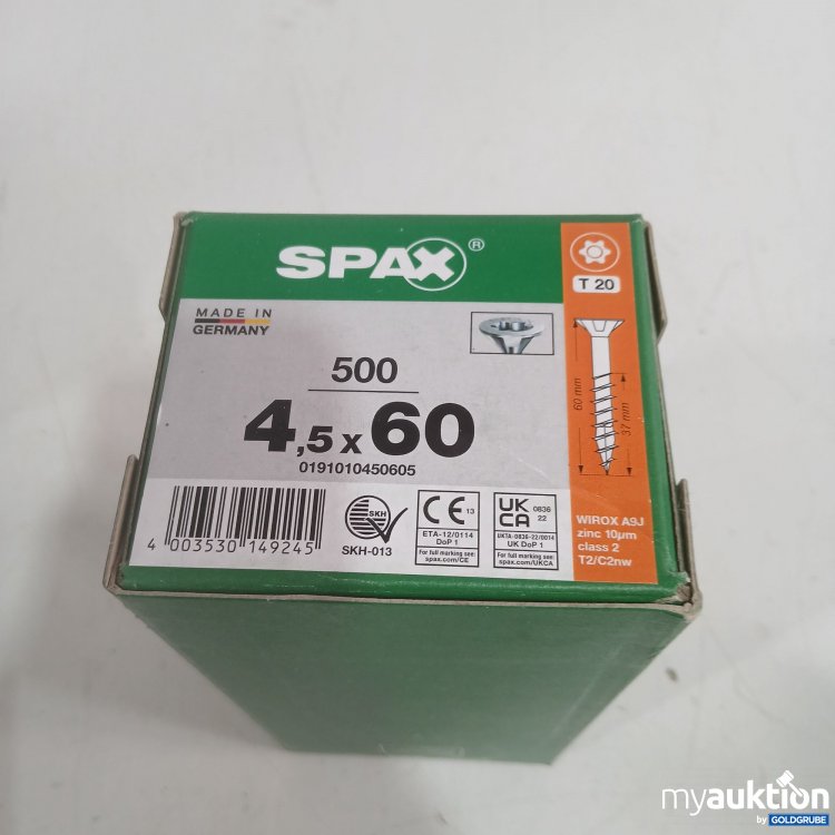 Artikel Nr. 991391: Spax Schrauben 4,5 x 60 T20 500Stk 