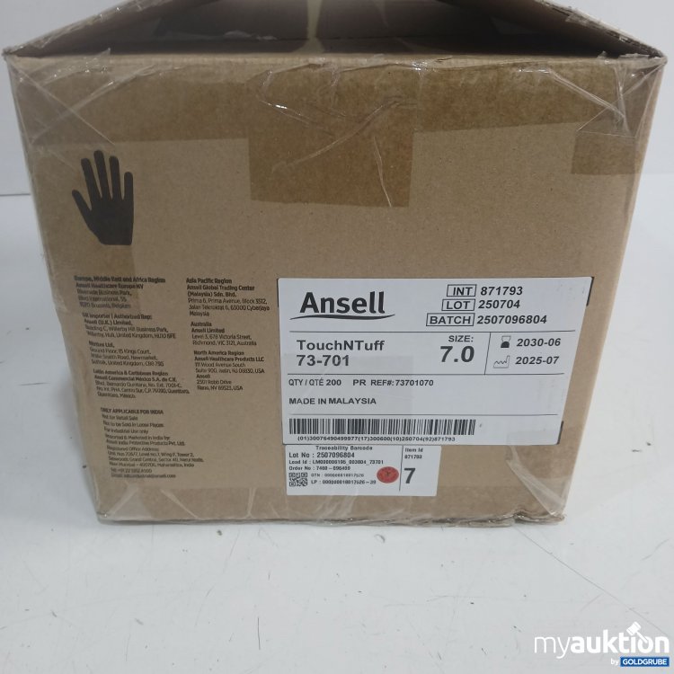 Artikel Nr. 461392 Artikel Nr. 461392: Ansell TouchNTuff 73-701 Größe 7