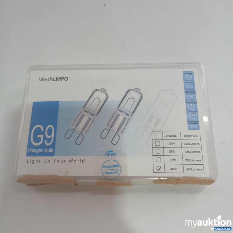 Artikel Nr. 825392 Artikel Nr. 825392: WeshLMPO G9 Halogen bulb 40W
