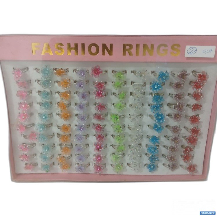 Artikel Nr. 929392: Fashion Ringe Blume div. Farben 100Stk