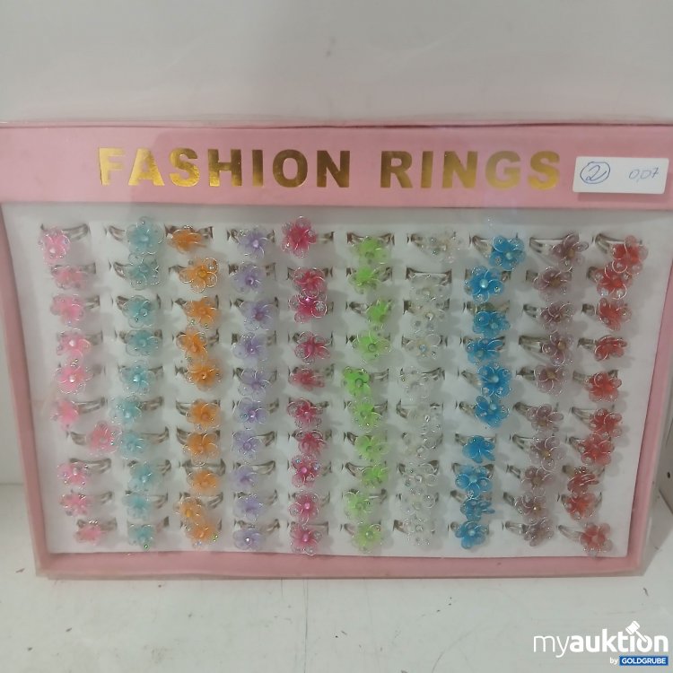 Artikel Nr. 929392: Fashion Ringe Blume div. Farben 100Stk