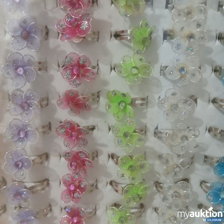 Artikel Nr. 929392: Fashion Ringe Blume div. Farben 100Stk
