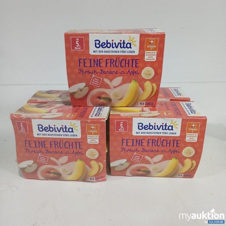 Artikel Nr. 816393 Artikel Nr. 816393: Bebivita Feine Früchte Pfirsich Banane in Apfel je 4x100g