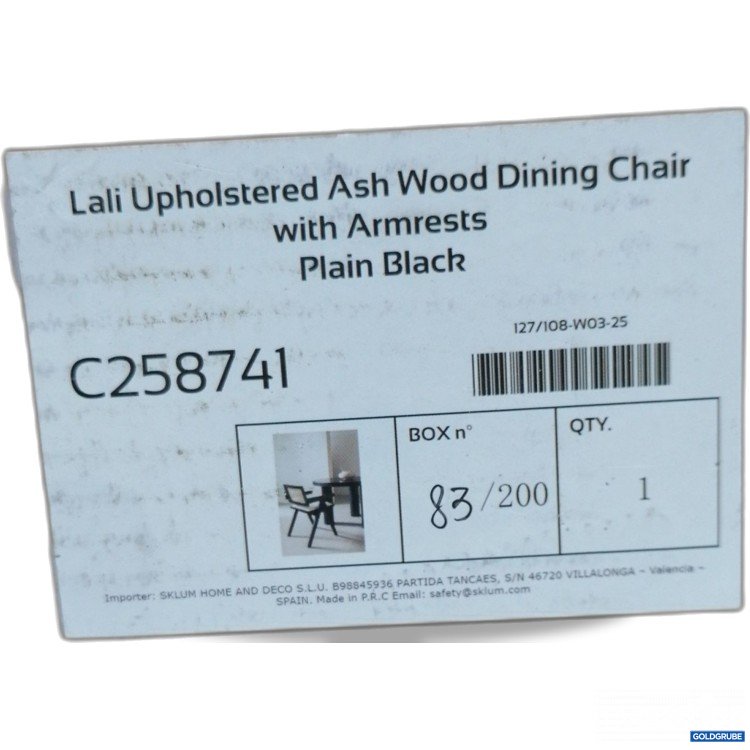 Artikel Nr. 883393: Lali Uphomstered Ash Wood Dining Chair with Armrests Art:C258741  