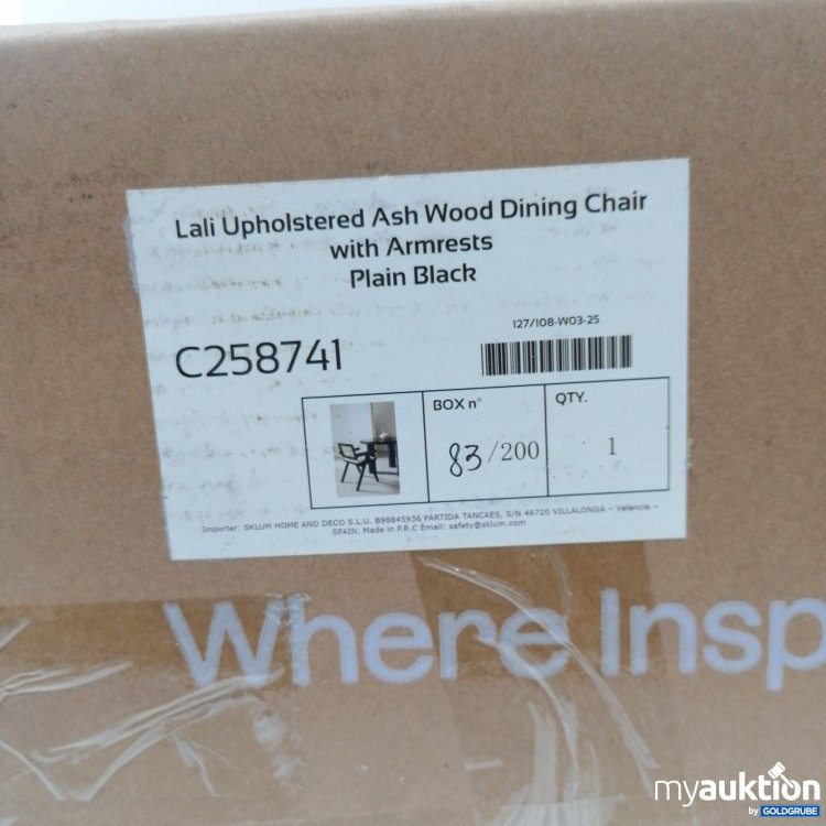 Artikel Nr. 883393: Lali Uphomstered Ash Wood Dining Chair with Armrests Art:C258741  