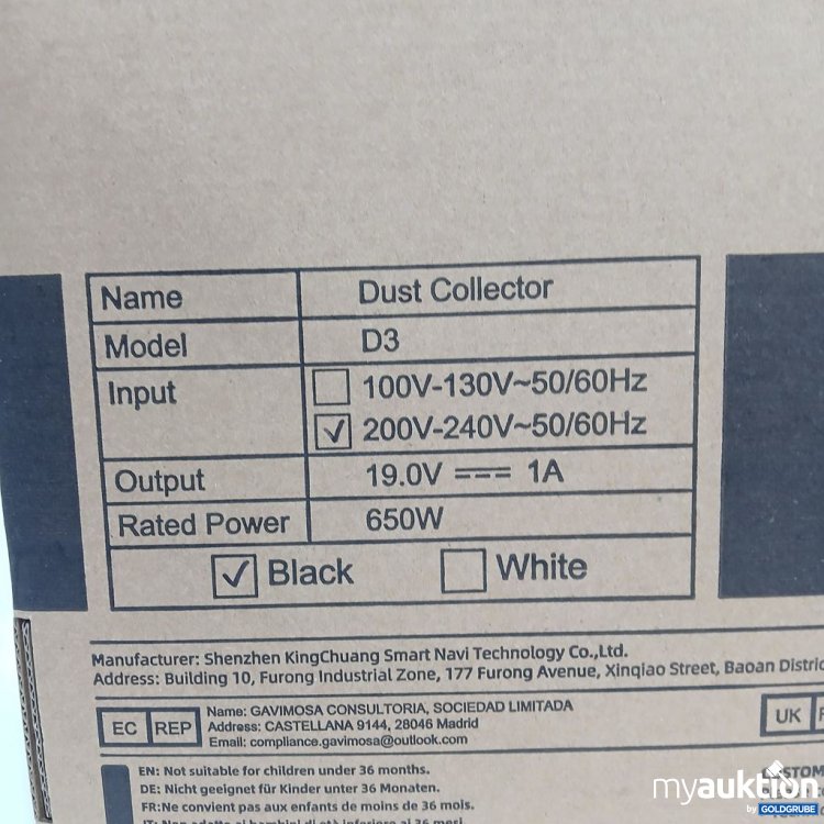 Artikel Nr. 442394: Dust Collector D3