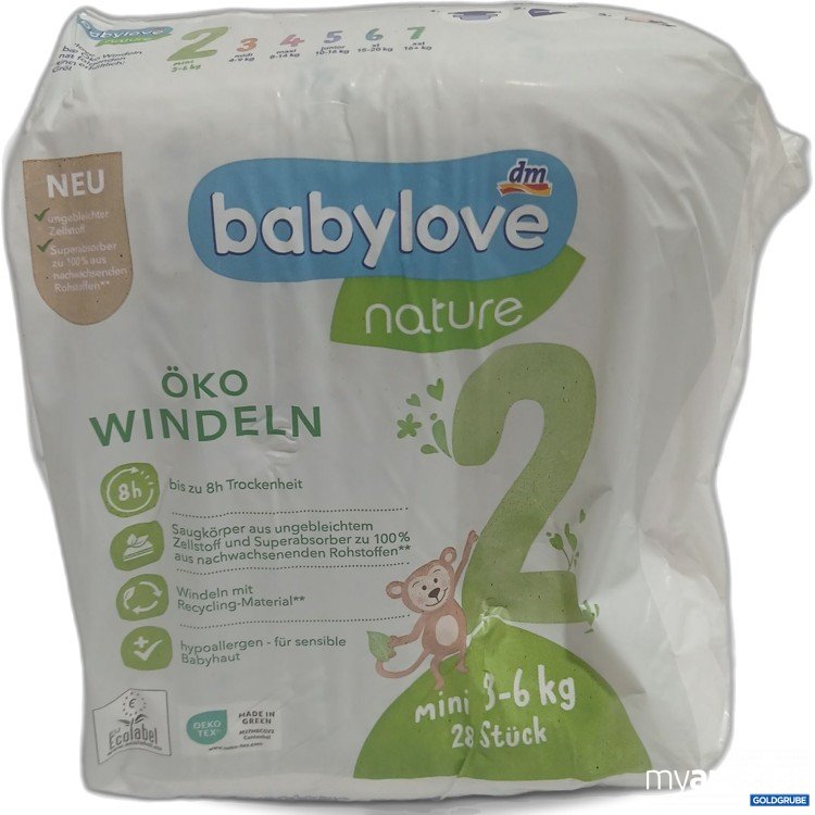 Artikel Nr. 879394: Babylove Nature Öko Windeln Mini 2(3-6kg) 28 Stück 