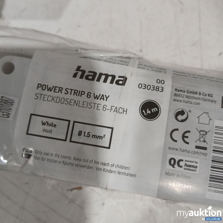 Artikel Nr. 934394: hama Steckdosenleiste POWER STRIP 6-FACH