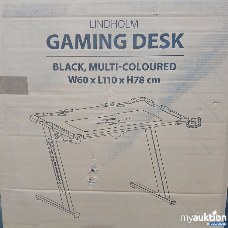 Artikel Nr. 954394: Lindholm Gaming Desk Black Multi Coloured W60xL110xH78 cm 